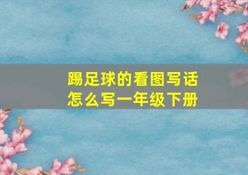 踢足球的看图写话怎么写一年级下册