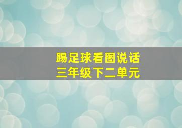 踢足球看图说话三年级下二单元