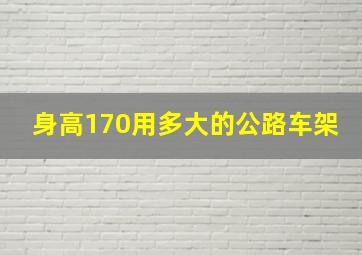 身高170用多大的公路车架