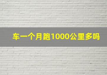 车一个月跑1000公里多吗