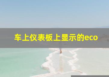 车上仪表板上显示的eco