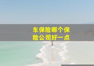 车保险哪个保险公司好一点