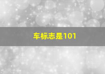 车标志是101