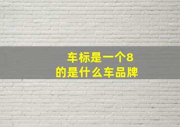 车标是一个8的是什么车品牌