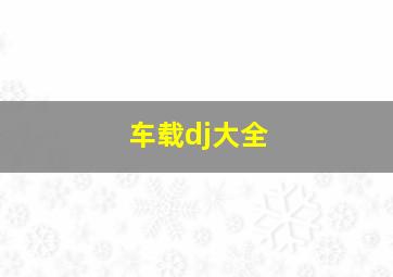 车载dj大全