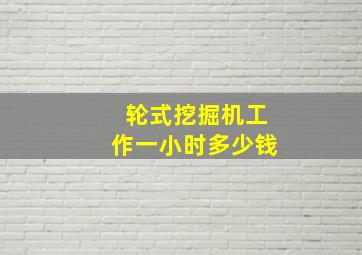 轮式挖掘机工作一小时多少钱