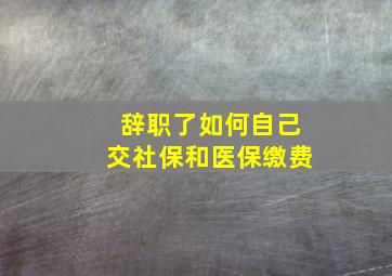 辞职了如何自己交社保和医保缴费