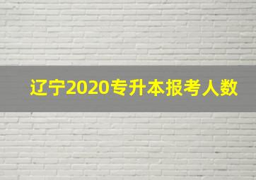 辽宁2020专升本报考人数