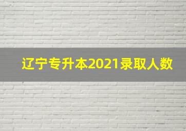 辽宁专升本2021录取人数