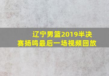 辽宁男篮2019半决赛扬鸣最后一场视频回放