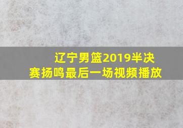 辽宁男篮2019半决赛扬鸣最后一场视频播放