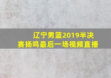 辽宁男篮2019半决赛扬鸣最后一场视频直播