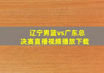 辽宁男篮vs广东总决赛直播视频播放下载