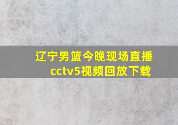 辽宁男篮今晚现场直播cctv5视频回放下载