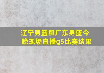 辽宁男篮和广东男篮今晚现场直播g5比赛结果