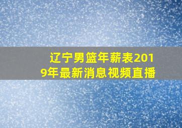 辽宁男篮年薪表2019年最新消息视频直播