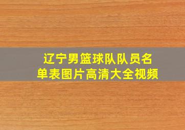 辽宁男篮球队队员名单表图片高清大全视频