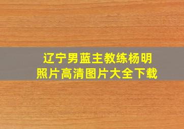 辽宁男蓝主教练杨明照片高清图片大全下载