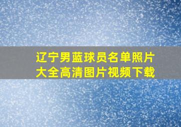 辽宁男蓝球员名单照片大全高清图片视频下载