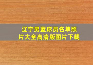 辽宁男蓝球员名单照片大全高清版图片下载