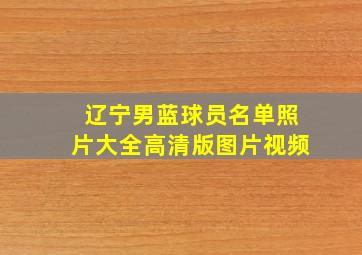 辽宁男蓝球员名单照片大全高清版图片视频