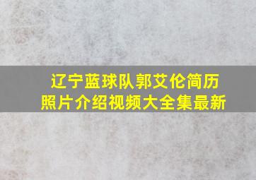 辽宁蓝球队郭艾伦简历照片介绍视频大全集最新