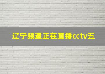 辽宁频道正在直播cctv五