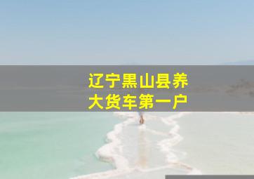 辽宁黒山县养大货车第一户