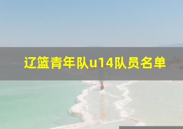 辽篮青年队u14队员名单