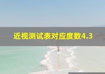 近视测试表对应度数4.3