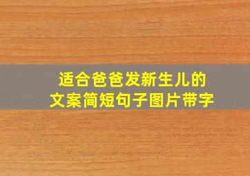 适合爸爸发新生儿的文案简短句子图片带字