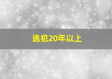 逃犯20年以上