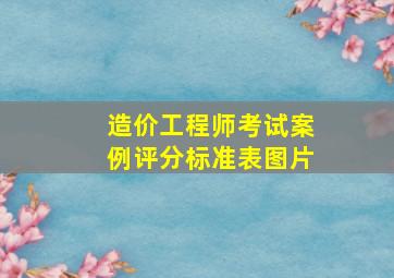 造价工程师考试案例评分标准表图片