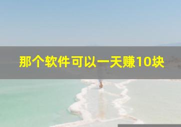 那个软件可以一天赚10块