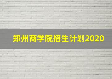 郑州商学院招生计划2020