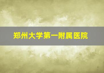 郑州大学第一附属医院