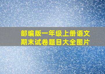 部编版一年级上册语文期末试卷题目大全图片