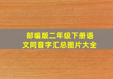 部编版二年级下册语文同音字汇总图片大全