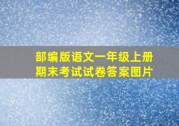 部编版语文一年级上册期末考试试卷答案图片