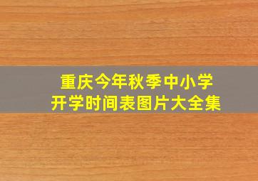 重庆今年秋季中小学开学时间表图片大全集