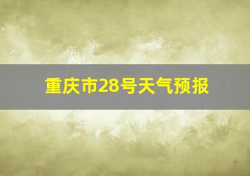 重庆市28号天气预报