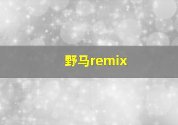 野马remix