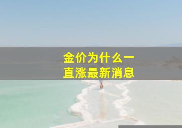 金价为什么一直涨最新消息