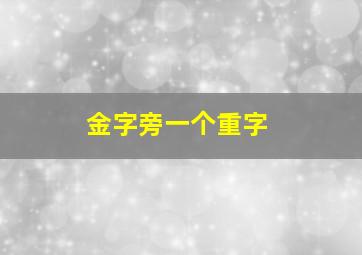 金字旁一个重字