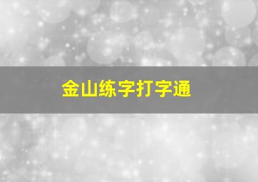 金山练字打字通