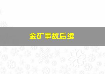 金矿事故后续