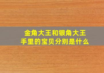 金角大王和银角大王手里的宝贝分别是什么