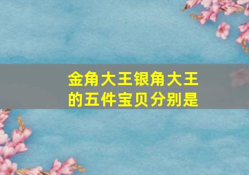 金角大王银角大王的五件宝贝分别是