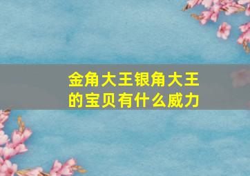 金角大王银角大王的宝贝有什么威力