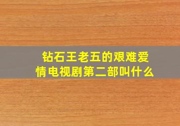 钻石王老五的艰难爱情电视剧第二部叫什么